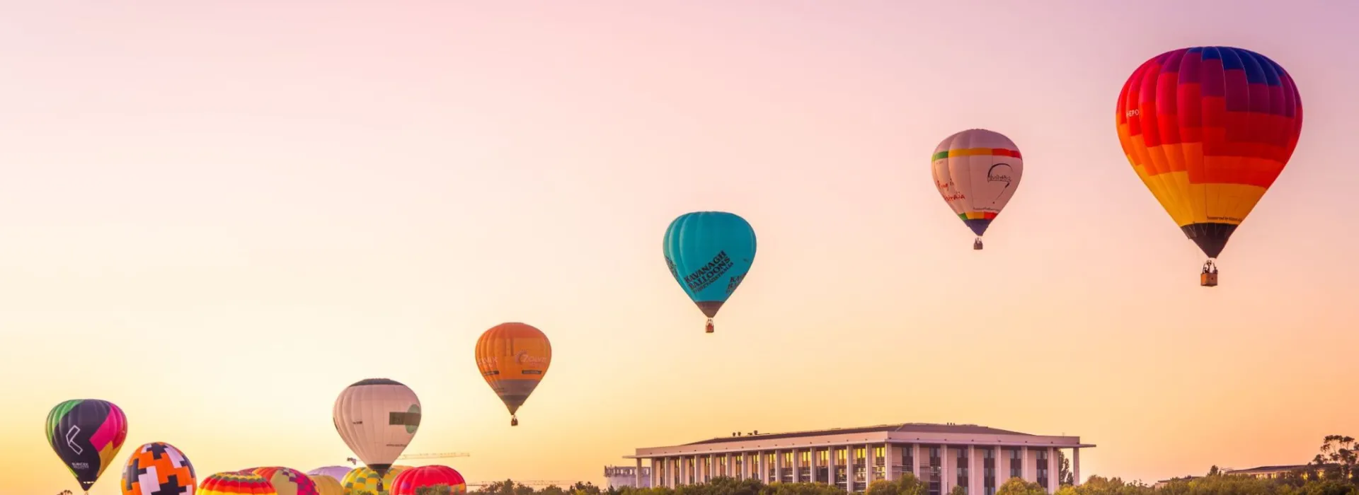 Hot air ballons in sky